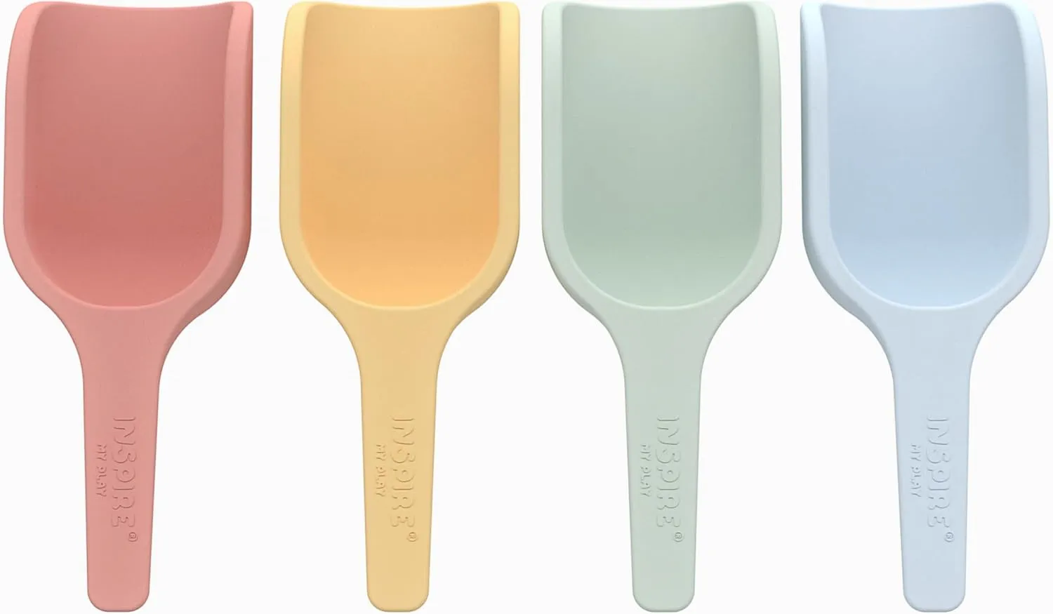 Inspire My Play - 4 x Mini Silicone Scoops - Perfect for Sensory PlayTray - Sensory Bin Accessories - Special Education Classroom Supplies - Montessori Education Toys - Multi-Purpose Shovel