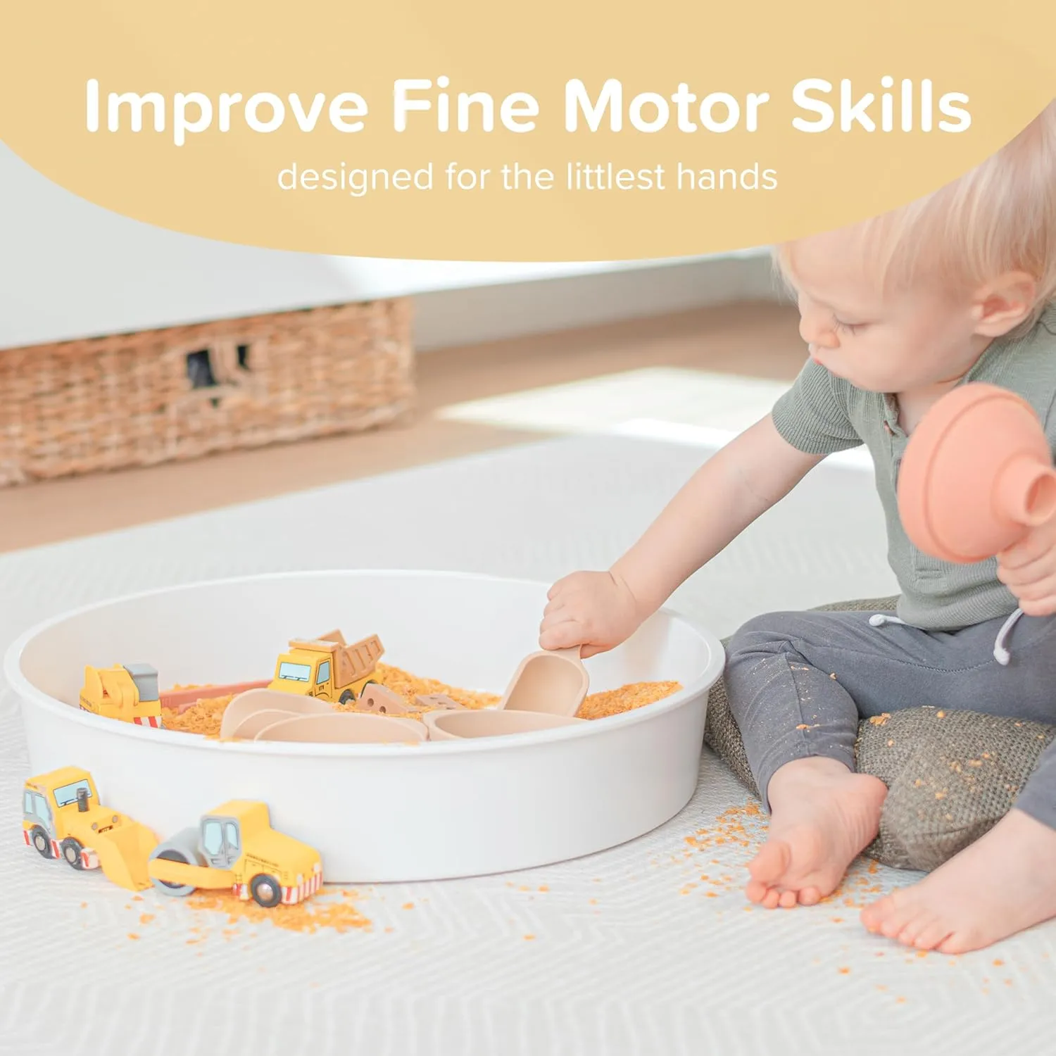Inspire My Play - 4 x Mini Silicone Scoops - Perfect for Sensory PlayTray - Sensory Bin Accessories - Special Education Classroom Supplies - Montessori Education Toys - Multi-Purpose Shovel