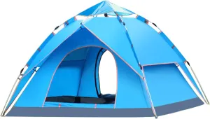 Instant Pop Up Tent for 3-4 Person Automatic Tent Dome Tent Double Layer Waterproof Family Tent for Hiking Backpacking Beach,Instant pop up Tent