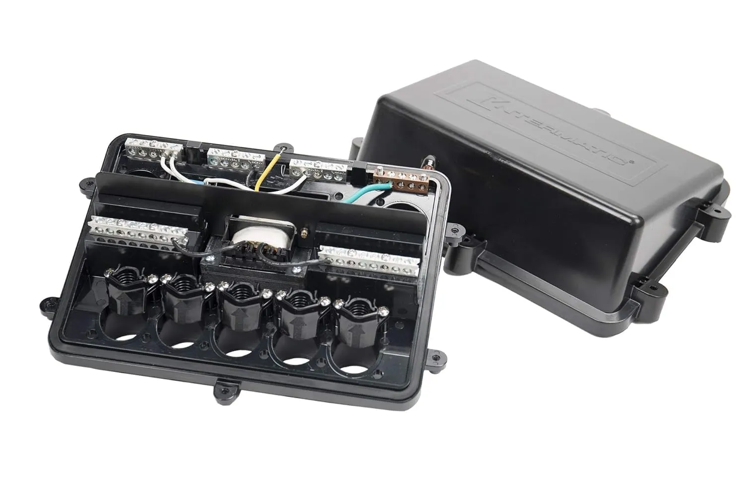 Intermatic PJBX52100 Pool and Spa Junction Box - 5 Light Connections - Patented Design for Efficiency, Versatile Connections, Built-in Noise Reduction and Compact Design