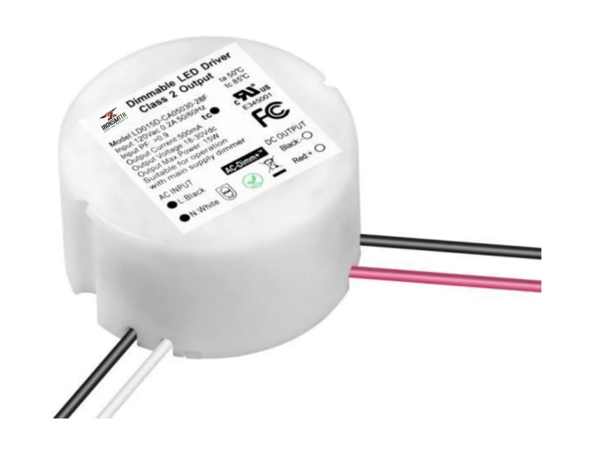 Ironsmith Lighting Products LED Driver Transformer - Efficient 100 Volts AC, Stable 26-43V DC Output, 15 Watt Constant Current - Corded Electric