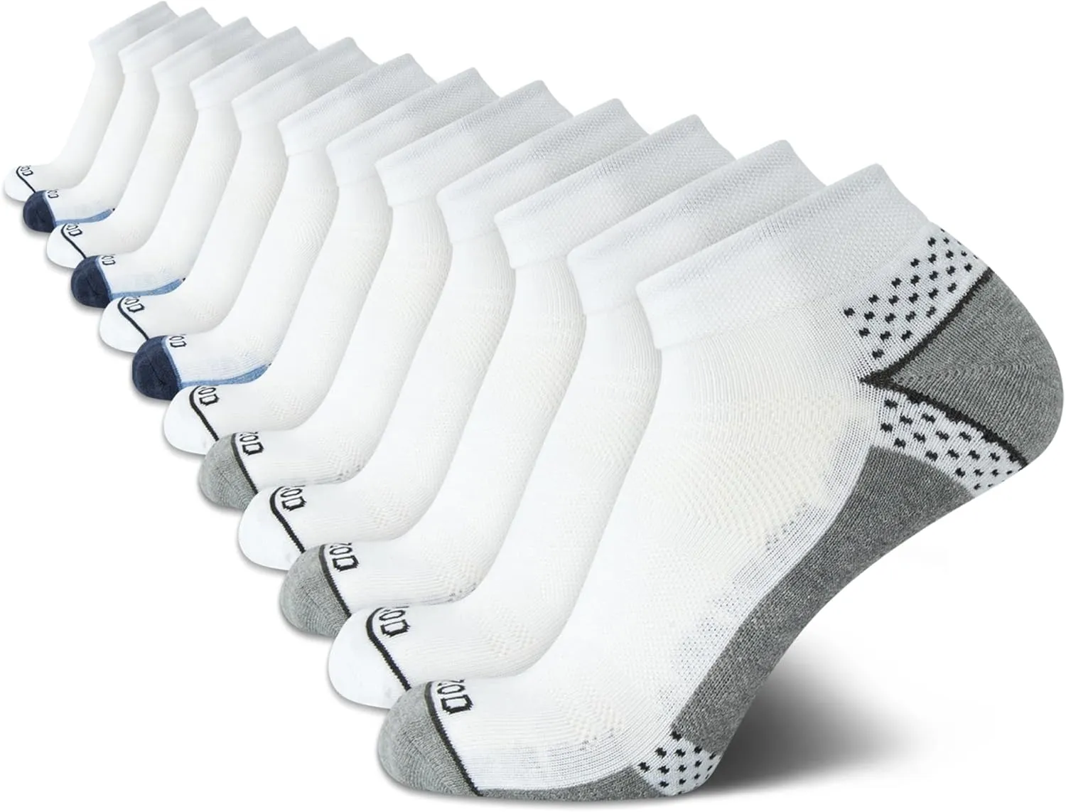 IZOD Men's Athletic Socks - Performance Cushion Quarter Socks (10 or 12 Pack)