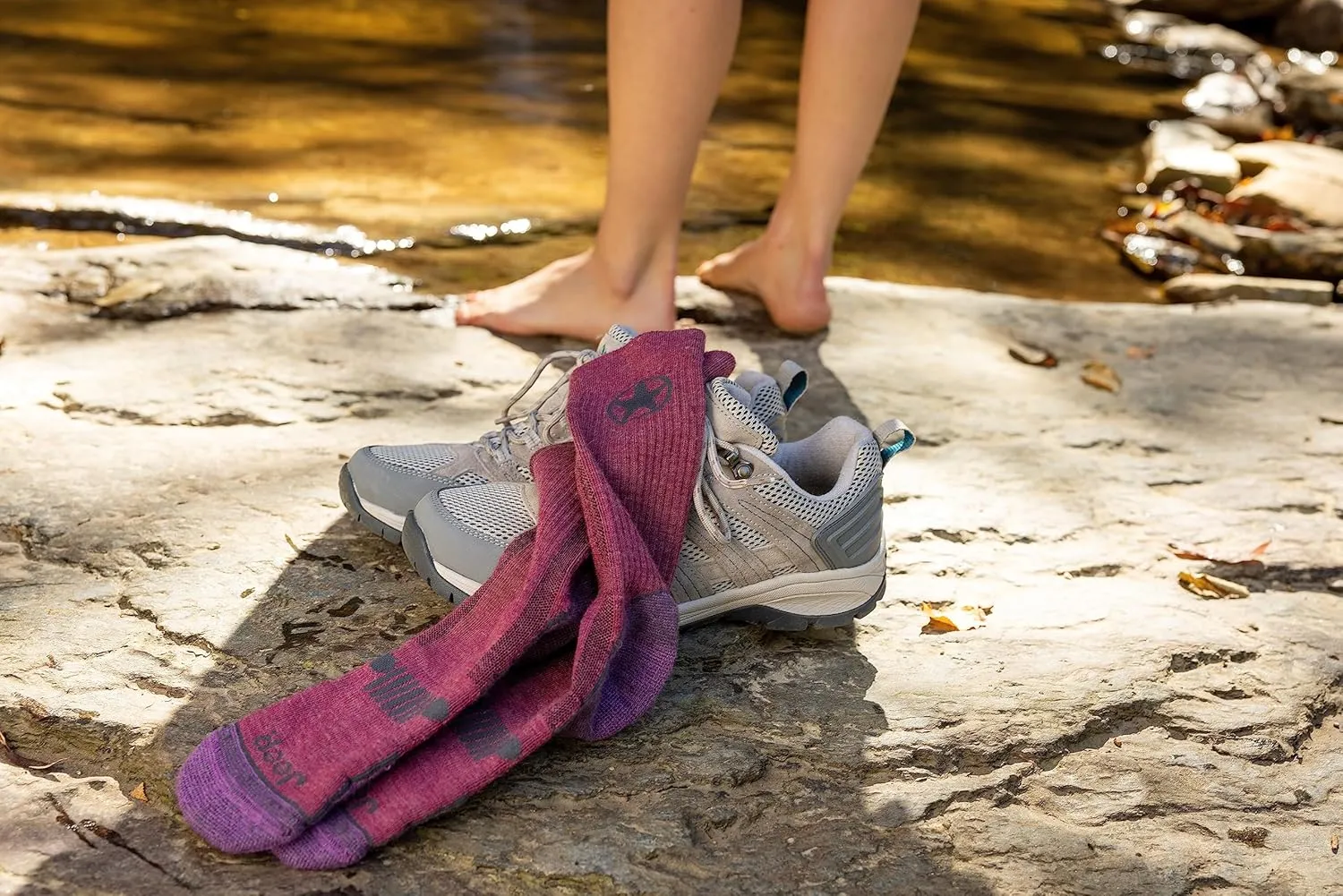 Jeep Women's Wool Blend Trail Crew Socks-2 Pair Pack-Breathable Cushioned Comfort