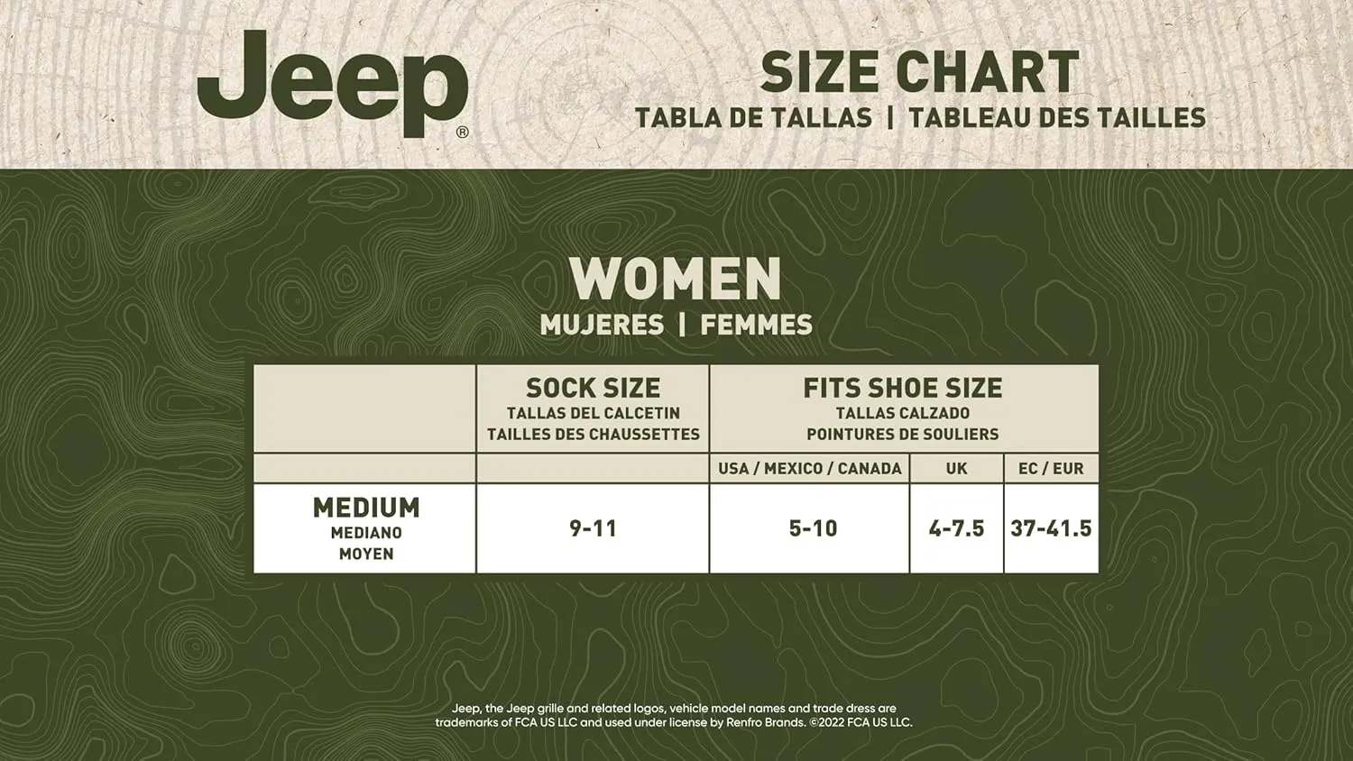 Jeep Women's Wool Blend Trail Crew Socks-2 Pair Pack-Breathable Cushioned Comfort