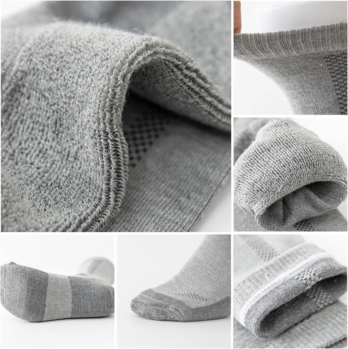 JOYNÉE 6 Pairs Men's Athletic Cushioned Crew Socks Warm Thicker Winter Thermal Moisture Wicking Work Boot Socks Size 10-13