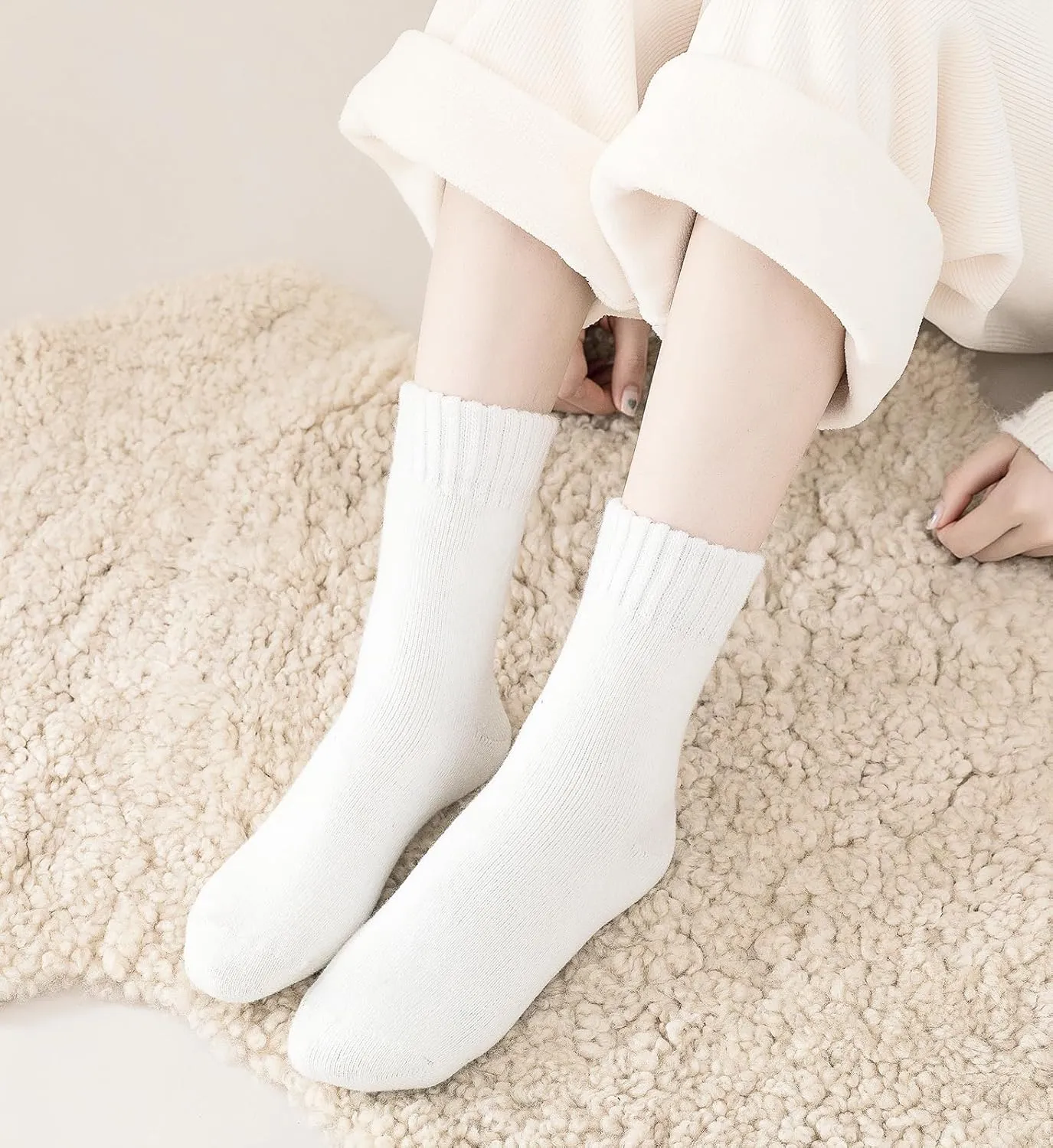 KANAV Women's Warm Winter Thermal Socks - Thick, Soft, Cute & Comfy Slouch Socks
