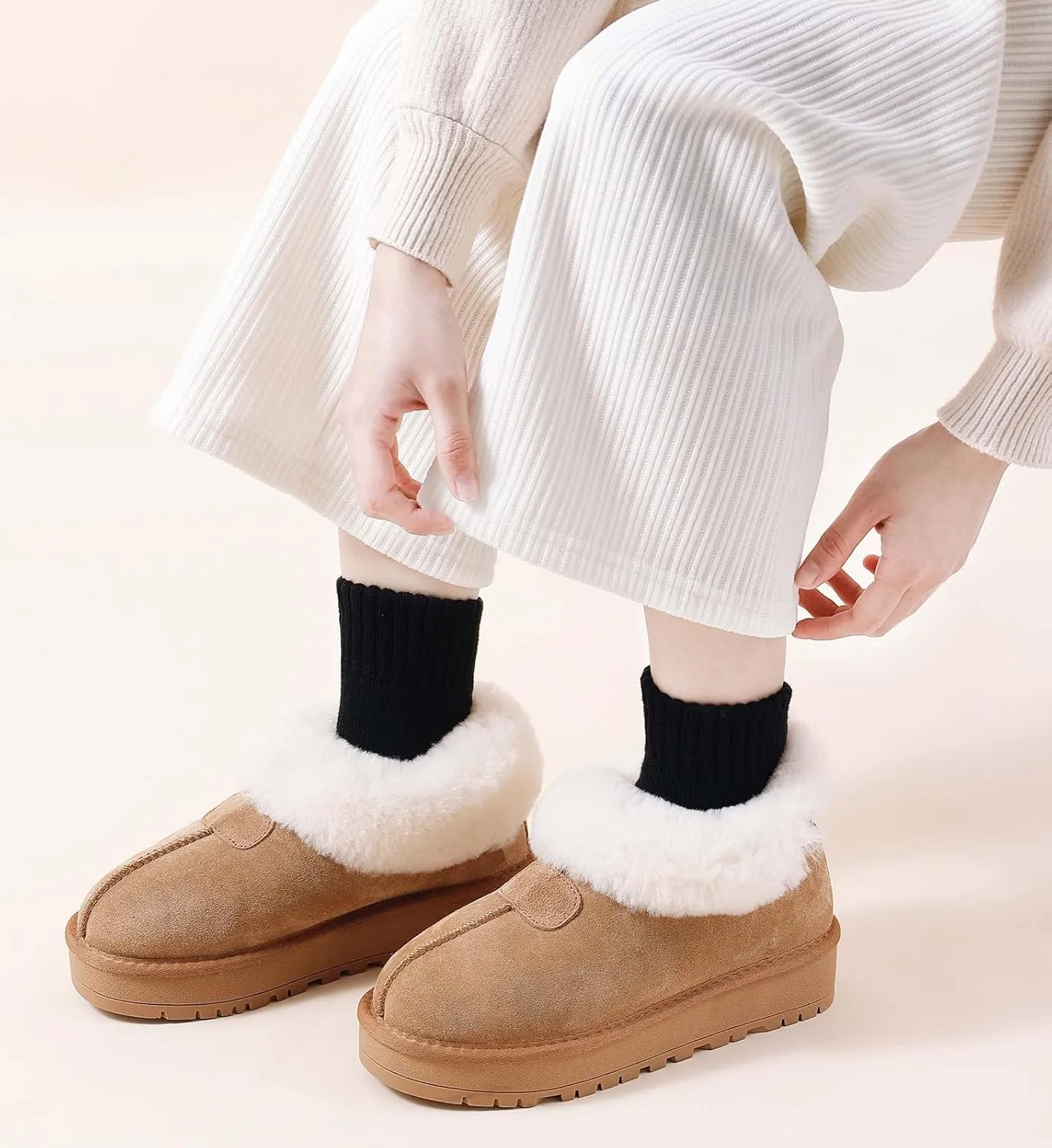 KANAV Women's Warm Winter Thermal Socks - Thick, Soft, Cute & Comfy Slouch Socks