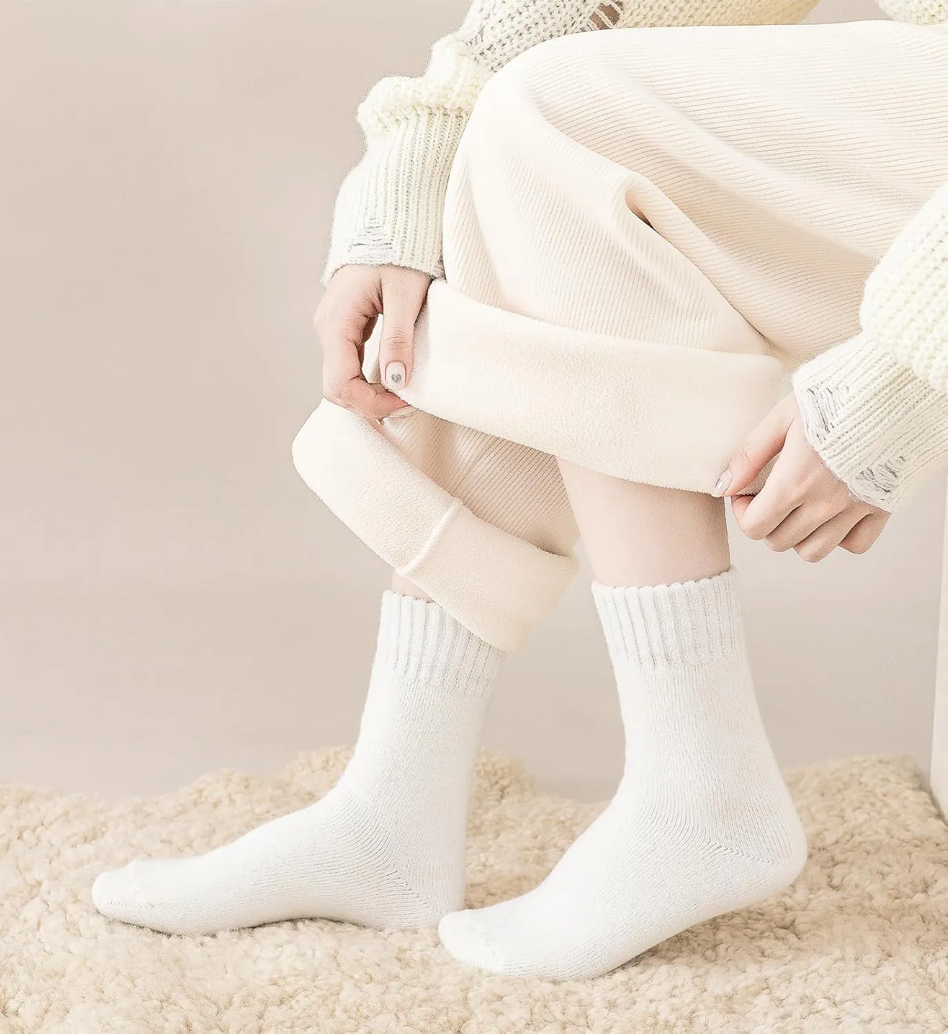 KANAV Women's Warm Winter Thermal Socks - Thick, Soft, Cute & Comfy Slouch Socks
