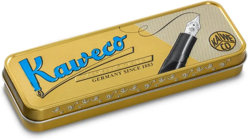 Kaweco SUPRA Fountain Pen Black I Exclusive Fountain Pen for Ink Cartridges Including Retro Metal Box I Fountain Pen 16.5 cm I Nib: M (Medium)