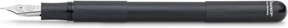 Kaweco SUPRA Fountain Pen Black I Exclusive Fountain Pen for Ink Cartridges Including Retro Metal Box I Fountain Pen 16.5 cm I Nib: M (Medium)