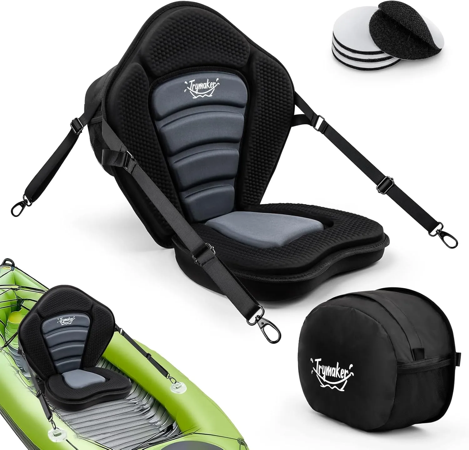 Kayak Seats with Back Support for Sit on Top, Universal Paddle Board Seat for Inflatable Paddleboard, Sup, Canoe