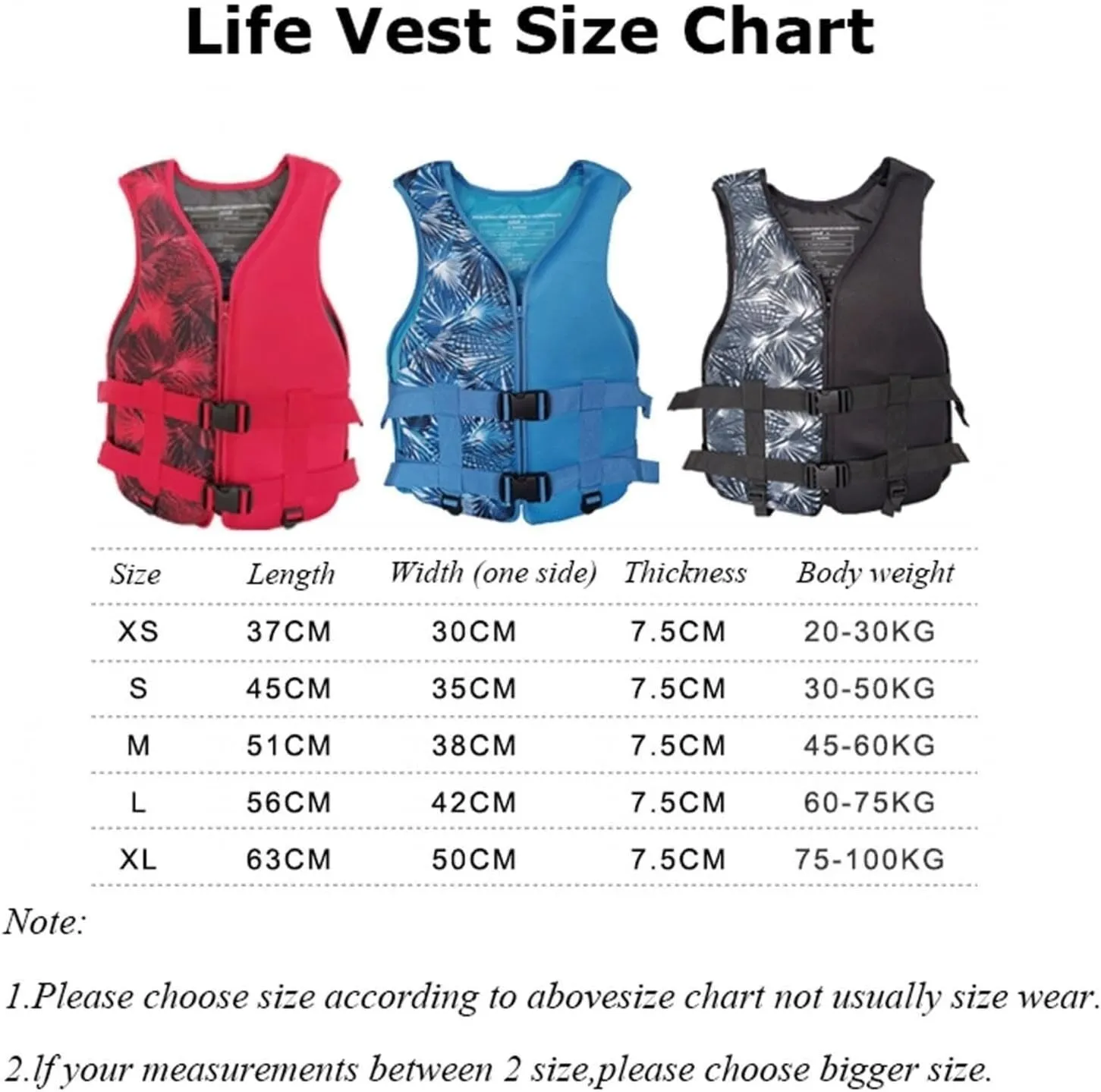 Kayaking Vest with Leg Straps, Zipper and Adjustable Belt, High Buoyancy Swim Vest for Movement Over Water