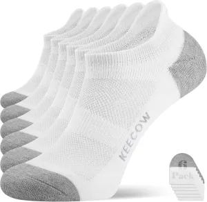 KEECOW Performance Comfort No Show Ankle Cushioned Socks for Men & Women, Athletic, Tab, Short, Running, Outdoor