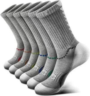 KEMISANT Men Socks, Athletic Running Socks Compression Wicking For Men Sports Hiking Fishing Cushioned Sole Arch Support