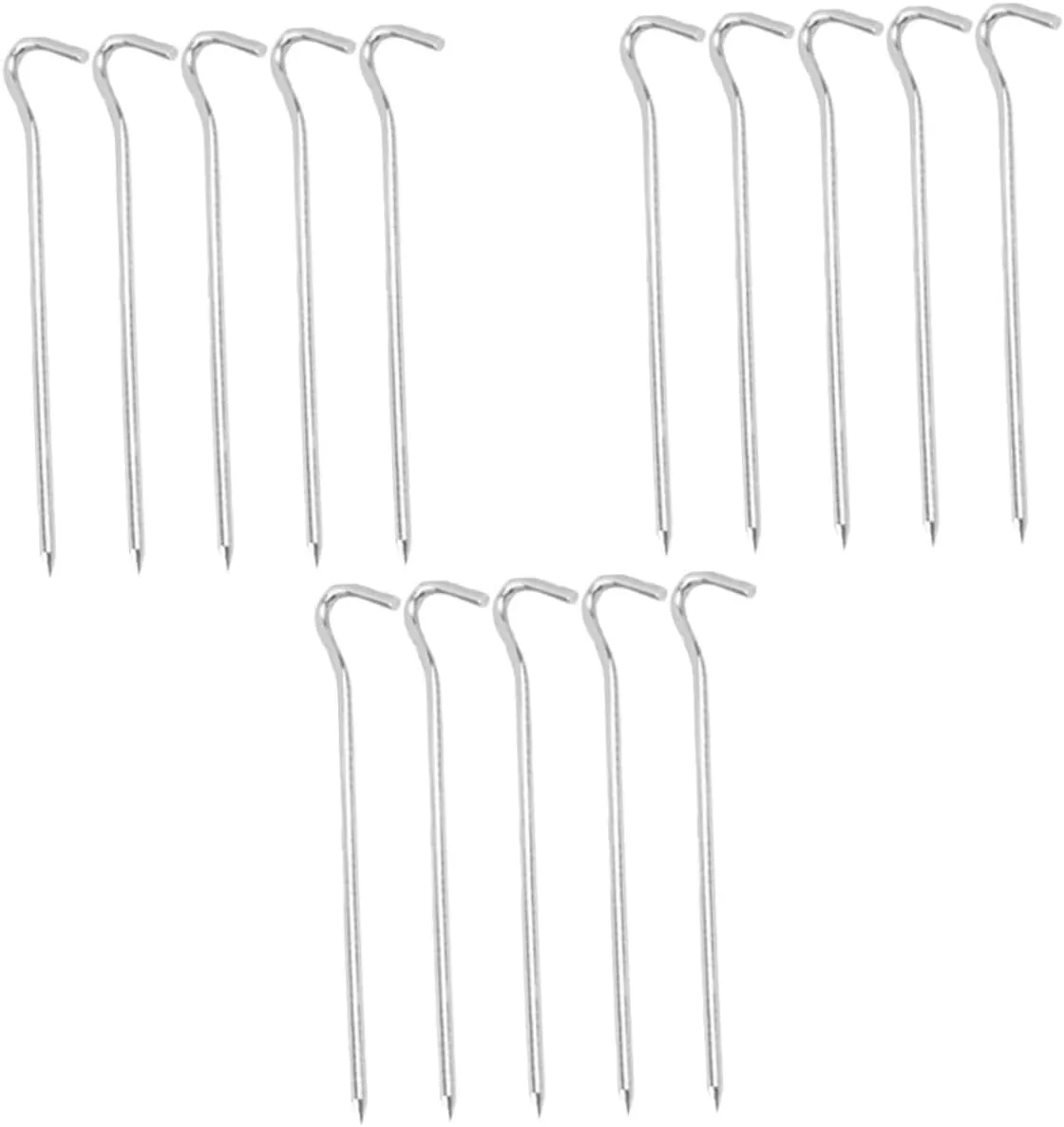 KESYOO Aluminum Alloy Tent Stake Nails 15pcs Heavy Duty Ground Stakes for Tents Tarps Ground Pegs Easy to Use