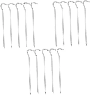 KESYOO Aluminum Alloy Tent Stake Nails 15pcs Heavy Duty Ground Stakes for Tents Tarps Ground Pegs Easy to Use