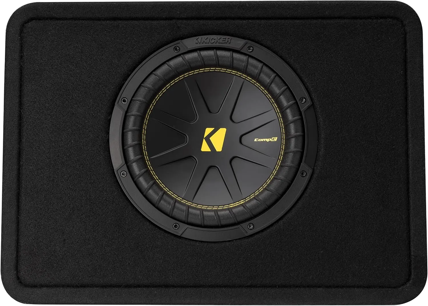 Kicker 50TCWC102 CompC 10-inch Subwoofer in Thin Profile Enclosure, 2-Ohm