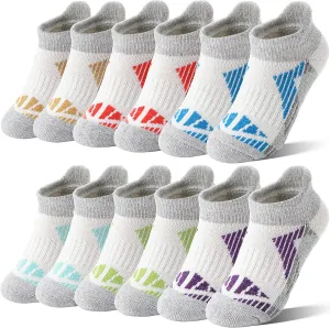 Kids Merino Wool Ankle Hiking Athletic Running Socks Girls Boys Teens Thermal Winter Cozy Warm Thick No Show Socks 6 Pairs
