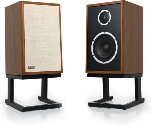 KLH Model Three 2-Way 8-inch Acoustic Suspension Bookshelf Speaker - Pair (English Walnut)