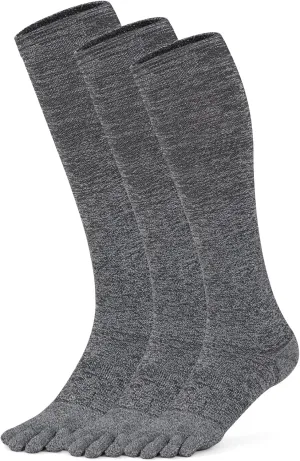 Knee High Compression Socks Coolmax Toe Socks Moisture Wicking Graduated Support for Running,Travel,Flight