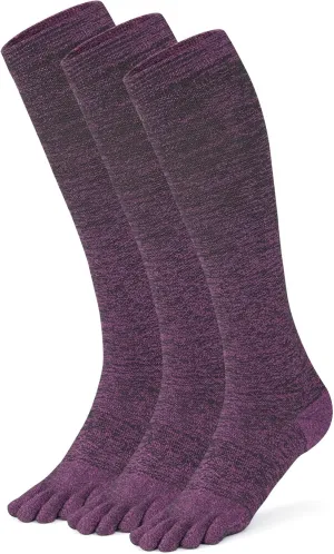 Knee High Compression Socks Coolmax Toe Socks Moisture Wicking Graduated Support for Running,Travel,Flight