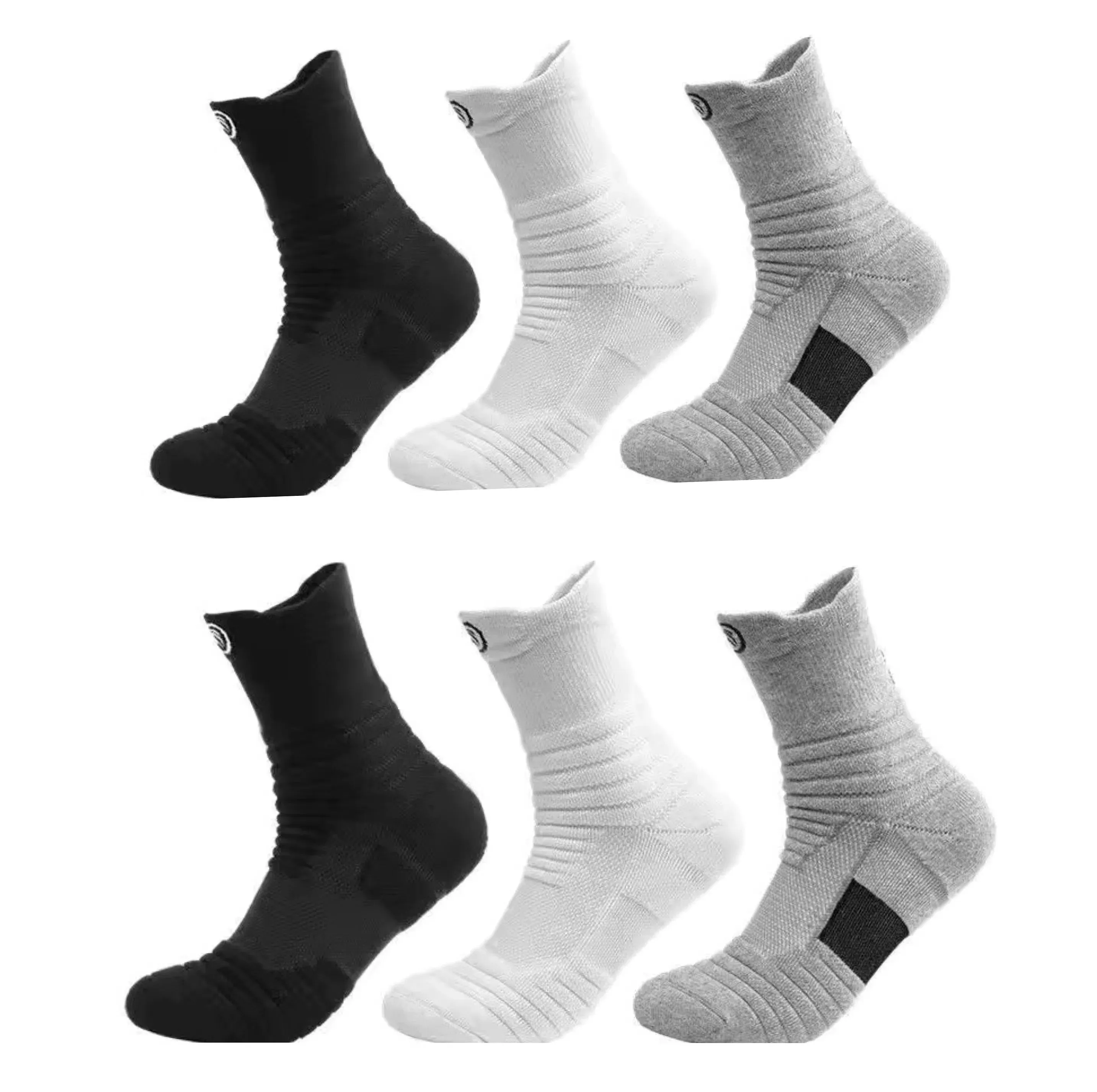 KnoSocks Men's Breathable & Moisture-Wicking Crew Socks (6 pairs)
