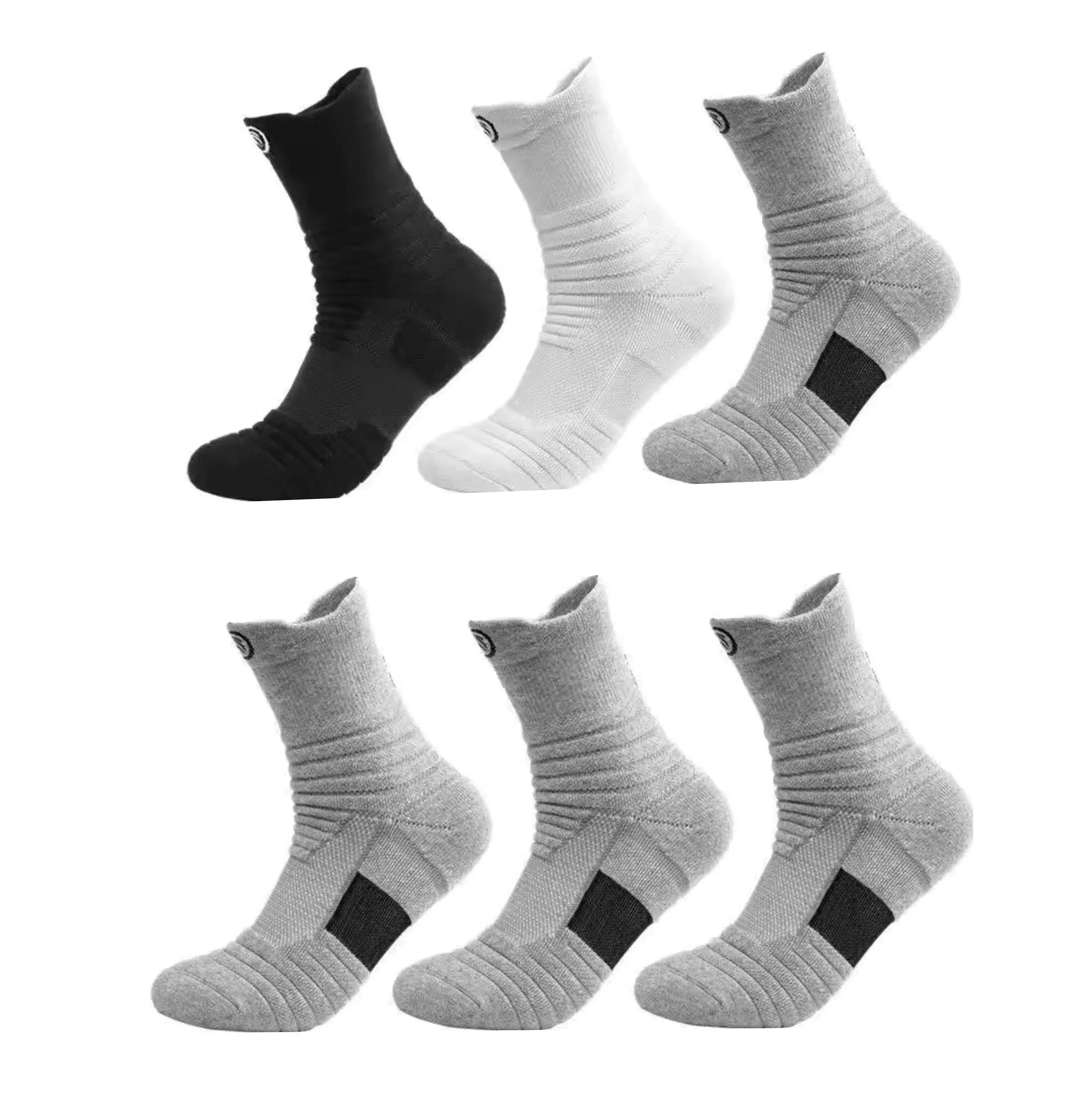 KnoSocks Men's Breathable & Moisture-Wicking Crew Socks (6 pairs)