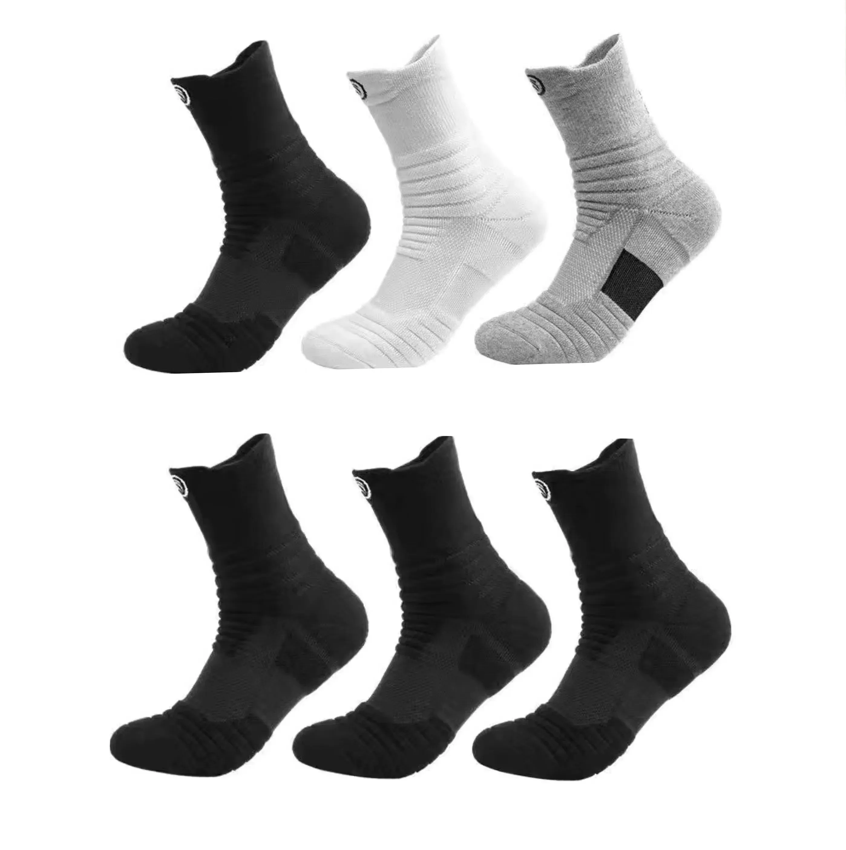 KnoSocks Men's Breathable & Moisture-Wicking Crew Socks (6 pairs)