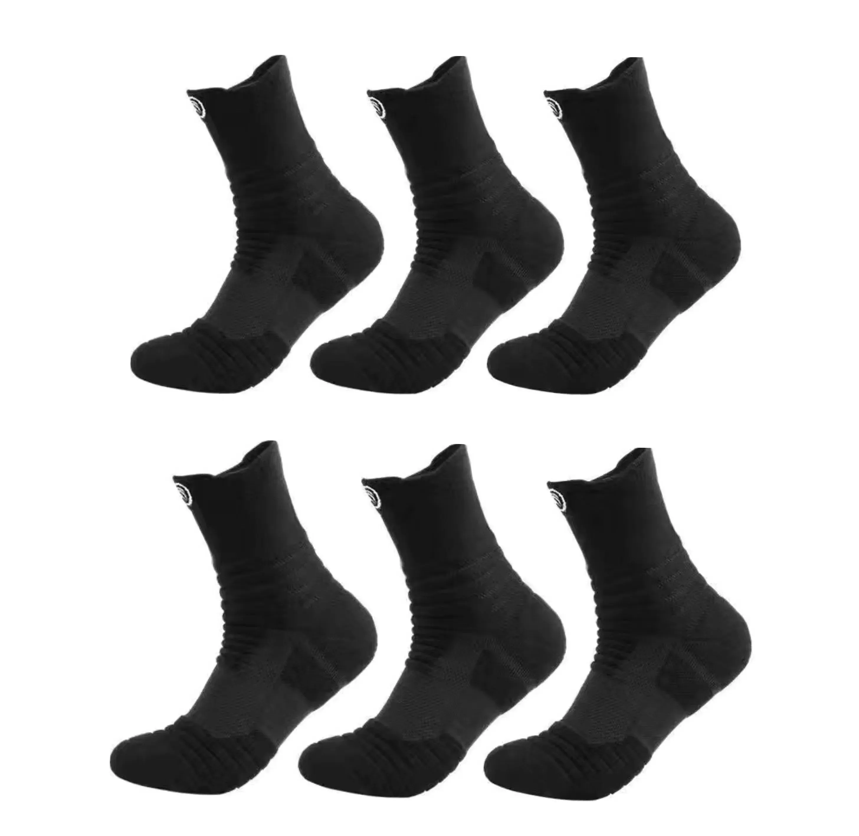 KnoSocks Men's Breathable & Moisture-Wicking Crew Socks (6 pairs)