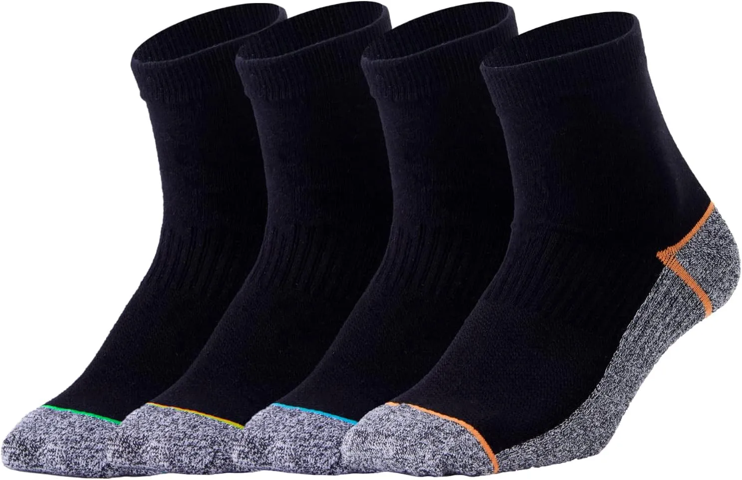 Kodal Copper Infused Quarter Socks Improve Foot Health Odor Control with Moisture Wicking Durable Comfortable Fit (4/5 Pairs)