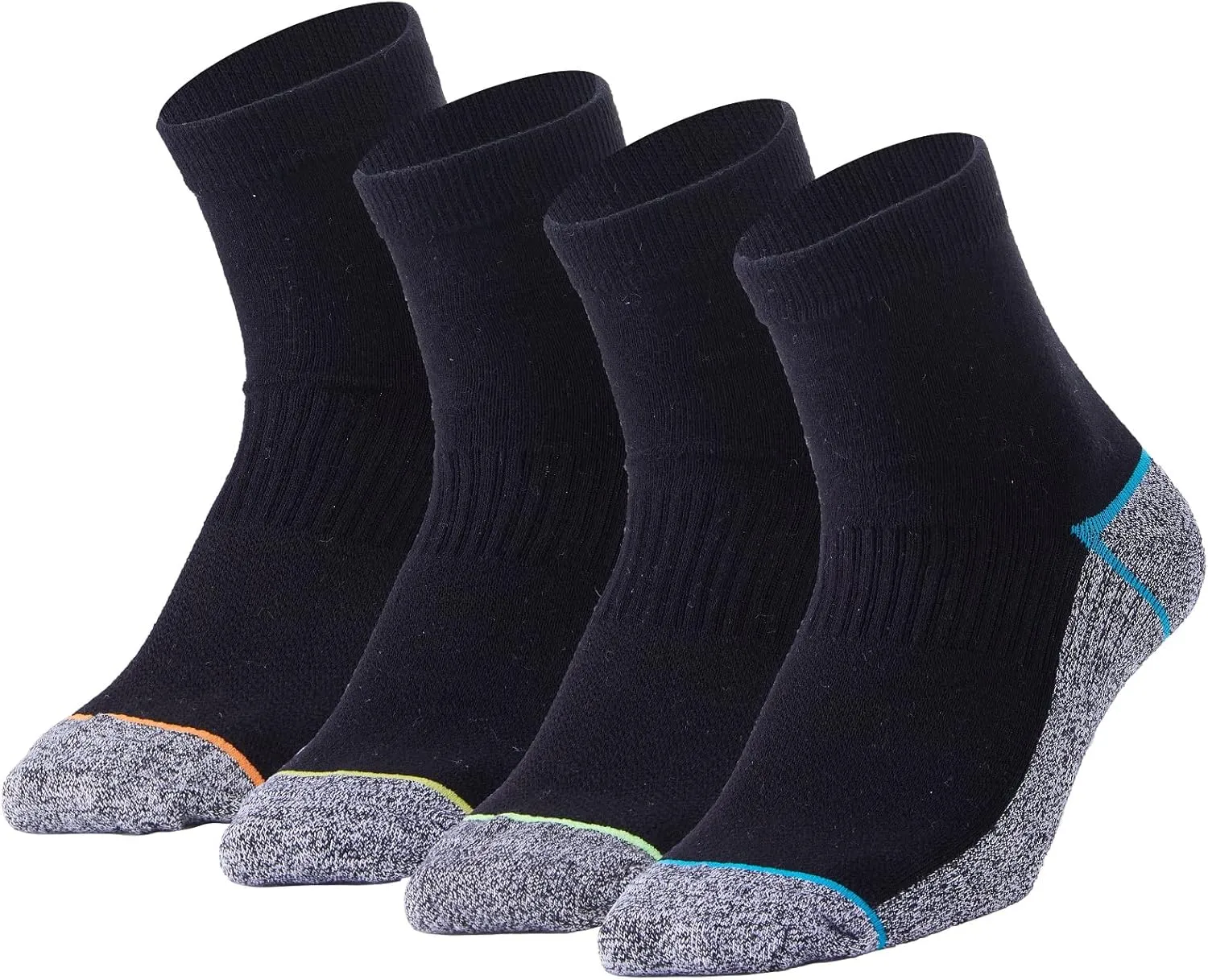 Kodal Copper Infused Quarter Socks Improve Foot Health Odor Control with Moisture Wicking Durable Comfortable Fit (4/5 Pairs)
