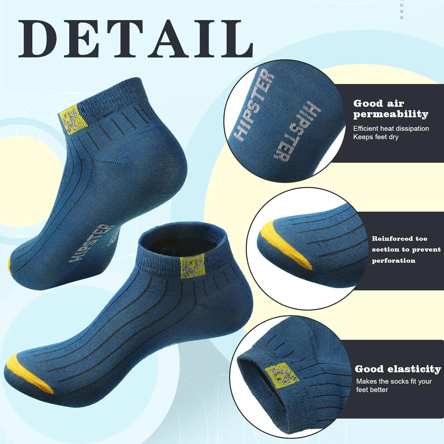 Lasnten 25 Pack Men's Athletic Socks Bulk Low Cut Casual Running Socks Men Work Short Breathable for Sport Father Gift