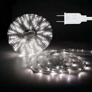 LED Rope Lights, 33Feet Daylight Flat Flexible Strip Light, Plug in Novelty Lighting, Connectable and Waterproof for Home Christmas Holiday Garden Patio Party Decoration