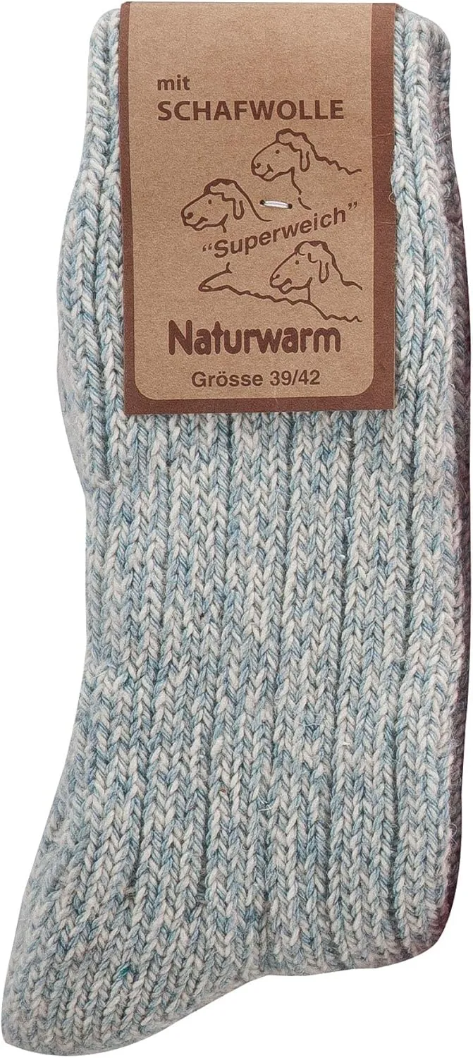 Leo Design 3 Pack Natural Premium Norwegian Women Wool socks, Lambs wool Blend, Heavy wool, Thick & Warm sock, Thermal socks.