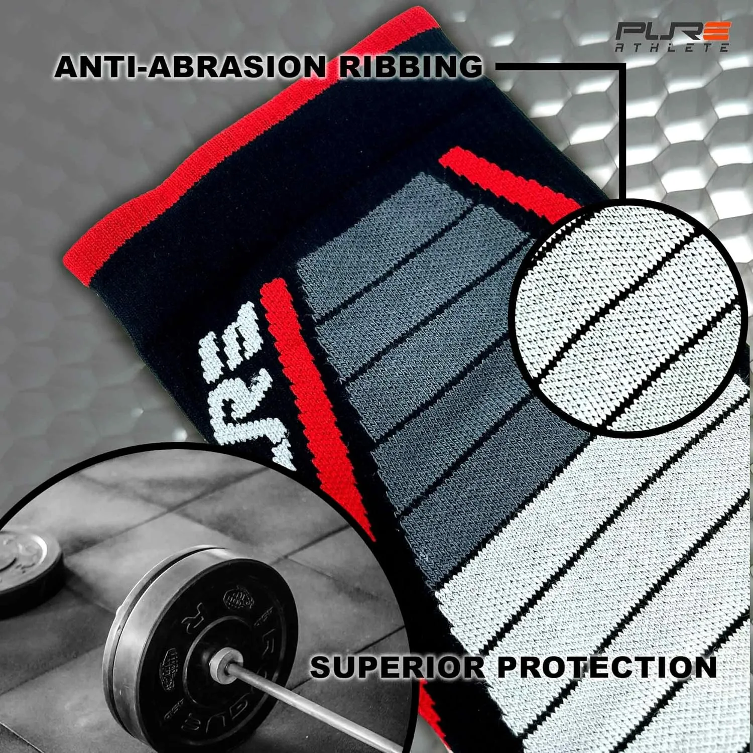 Lifting Socks- Weightlifting Shin Guards, Deadlift Protector Compression Sock for Cross Training & Weightlift