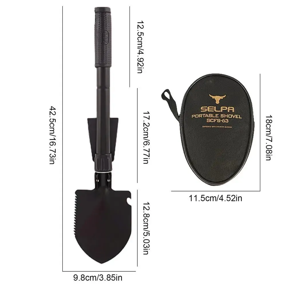 Lightweight Folding Survival Shovel - Compact Trenching Tool for Garden and Mountain Climbing