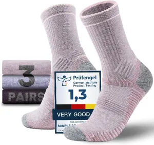 Lightweight Micro Crew Hiking Socks Coolmax Merino Wool Compression Moisture Wicking Anti-Blister Cushioned