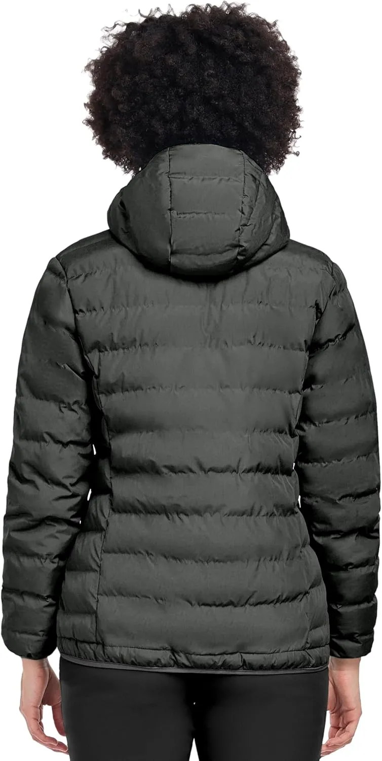Little Donkey Andy Women's Warm Waterproof Puffer Jacket Hooded Windproof Winter Coat with Recycled Insulation