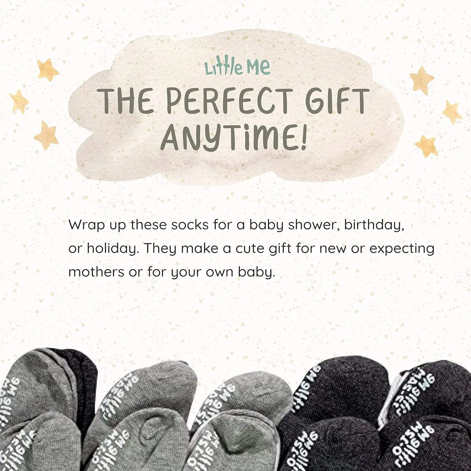 Little Me 20-Pack Newborn Baby Infant & Toddler Unisex Socks, For Baby Girl or Boy, 0-12 & 12-24 Months, Assorted Size Pack