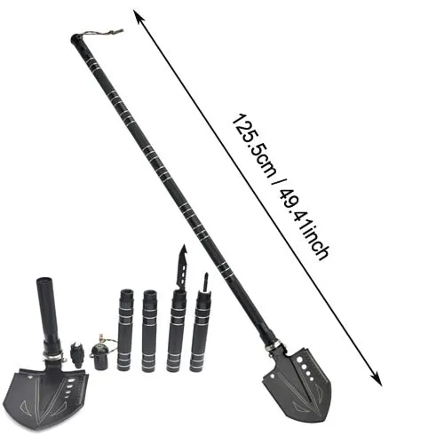 Long Camping Shovel Multifunctional Folding Variable Length