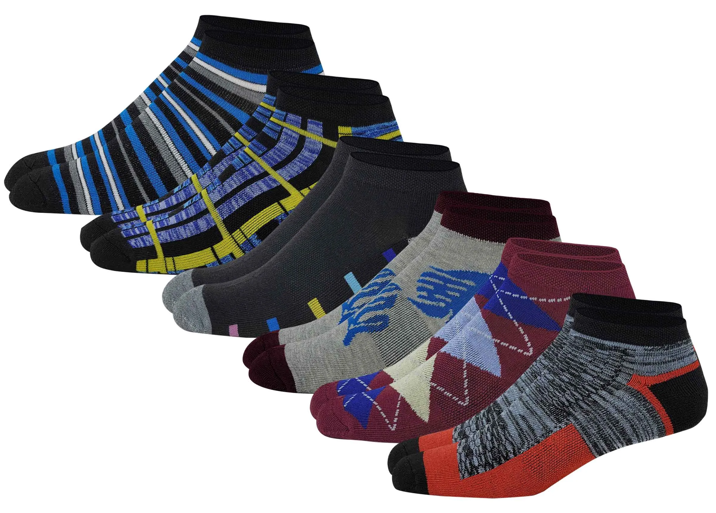 Low Cut Ankle Socks | Cushion Sports Athletic | Men's (6 Pairs)