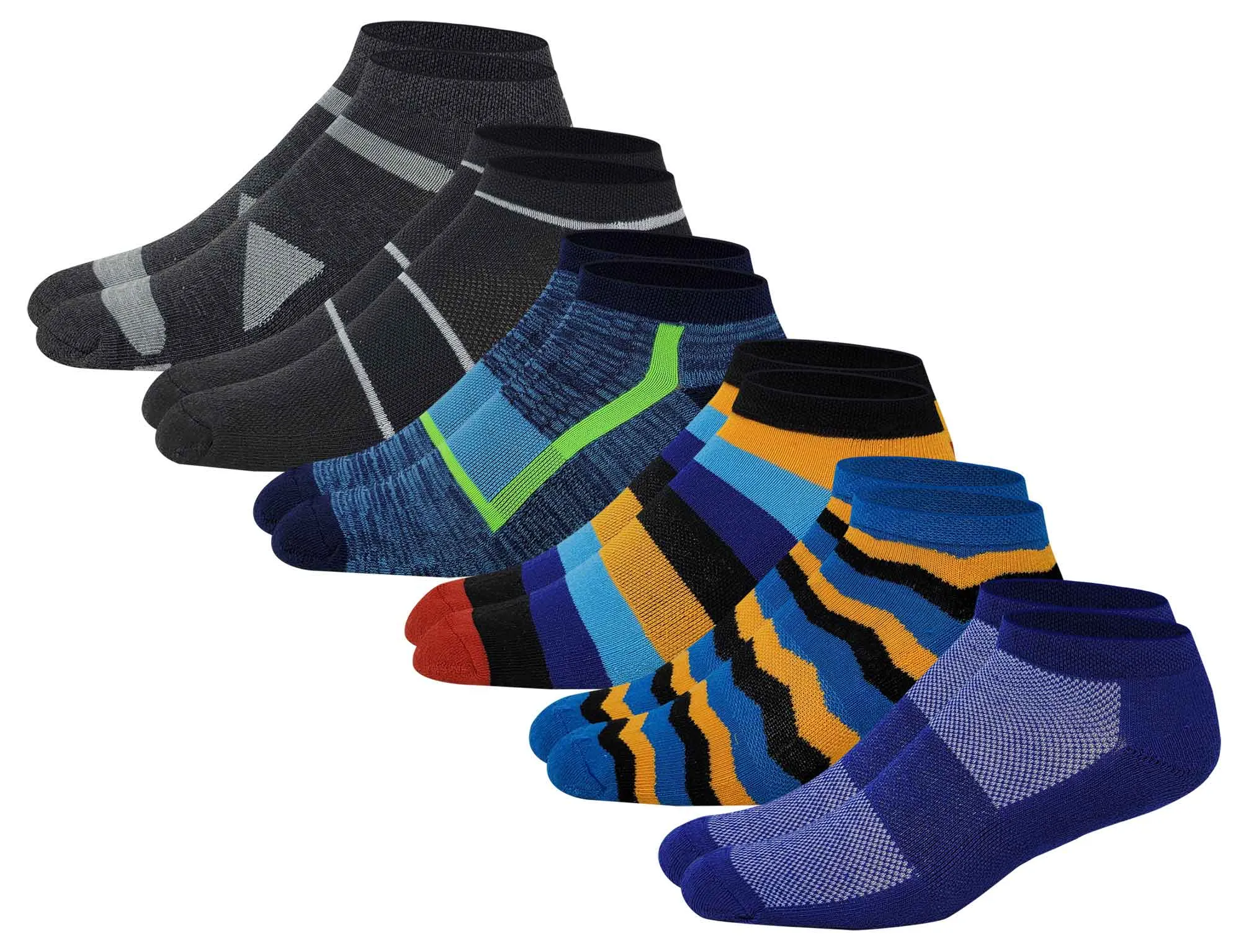 Low Cut Ankle Socks | Cushion Sports Athletic | Men's (6 Pairs)