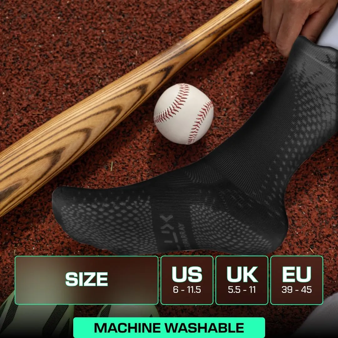 LUX Sports ProCleat Performance Grip Socks GripArray™ - Athletic Socks for Performance Sports - Grip Socks for Men and Women