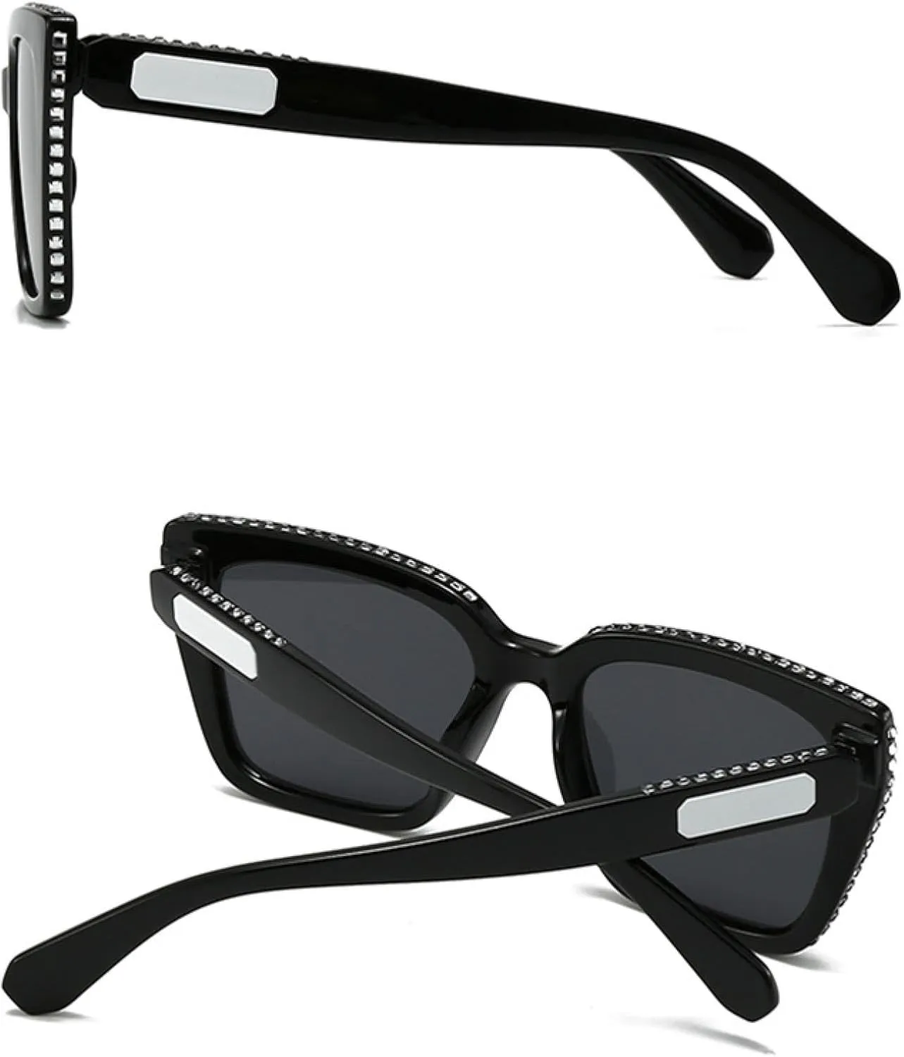 Luxury Diamond Sunglasses Women for Men Fashion Vintage Sun Glasses Popular Punk Uv400 Crystal Shades