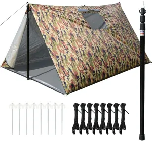 LYN Extra Large Zipper Reusable Survival Emergency Shelter Tent,Thermal Waterproof Fireproof Lightweight Bugout, with Paracord✚Stake for Camping,First Aid,Hiking&Bushcraft