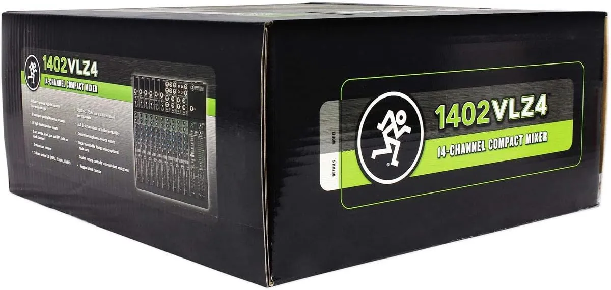 Mackie 1402VLZ4, 14-channel Compact Mixer with High Quality Onyx Preamps