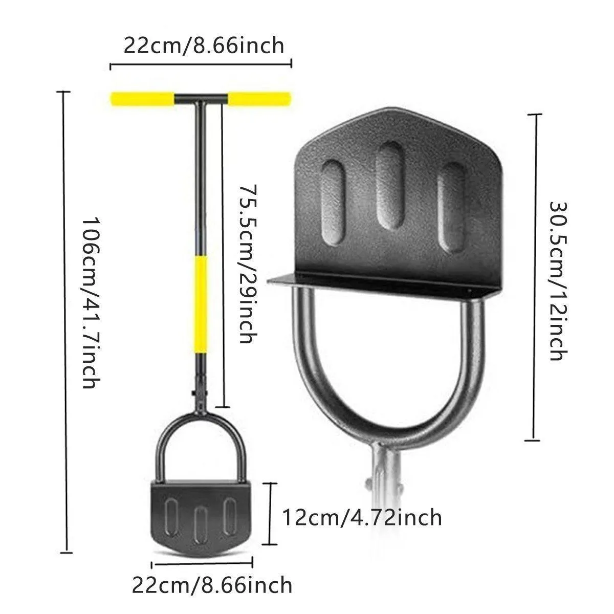 Manual Lawn Edge Cutting Shovel Serrated Half Moon Lawn Edging Tool with Handle