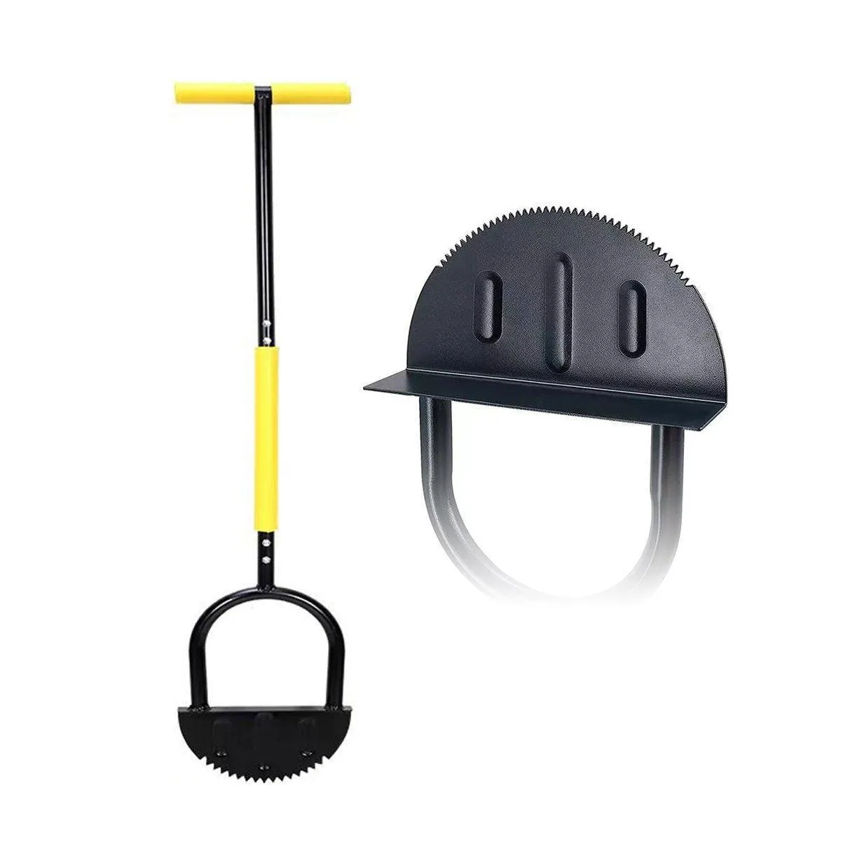 Manual Lawn Edge Cutting Shovel Serrated Half Moon Lawn Edging Tool with Handle