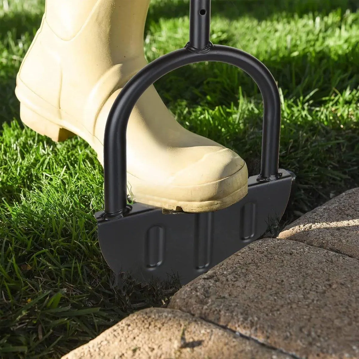 Manual Lawn Edge Cutting Shovel Serrated Half Moon Lawn Edging Tool with Handle