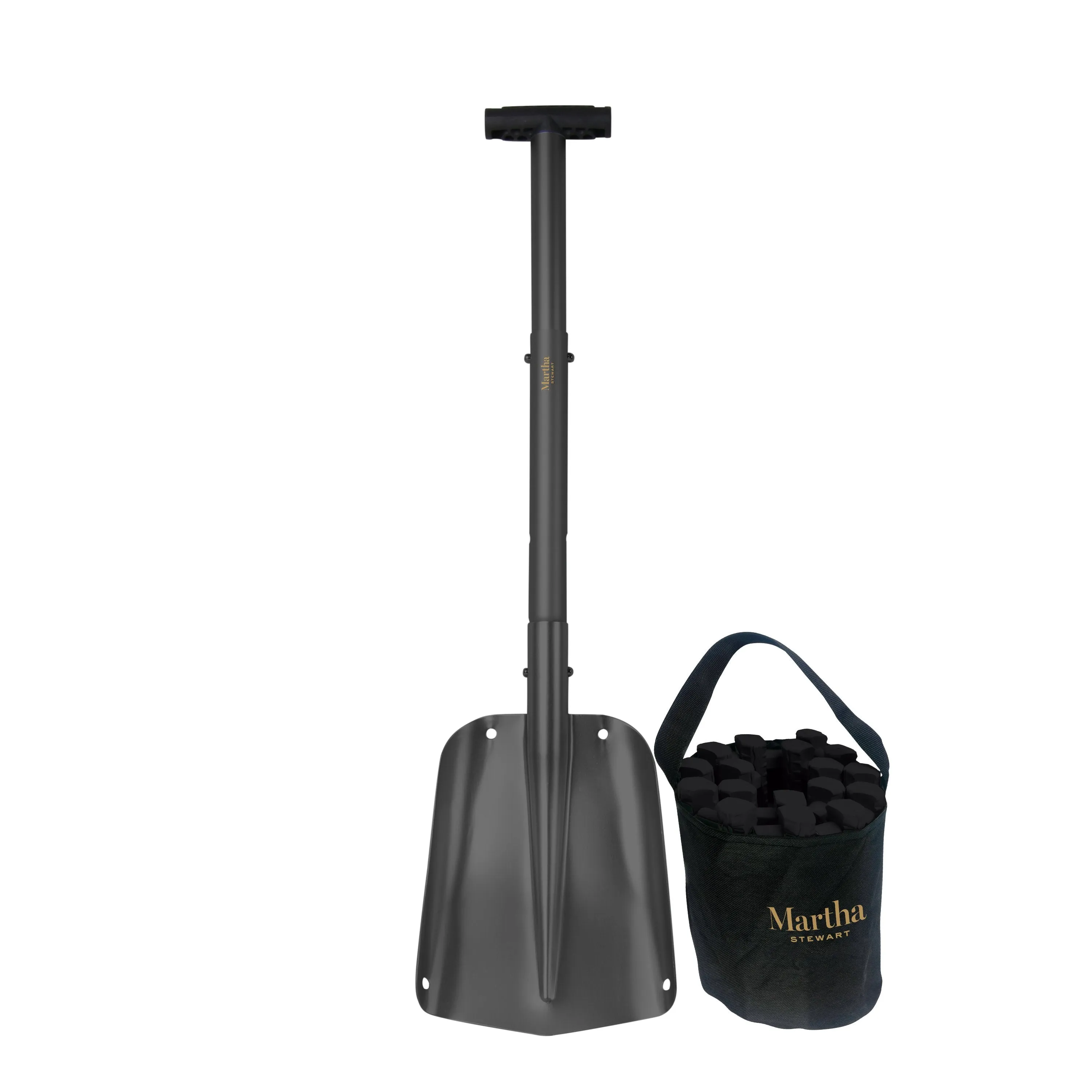 Martha Stewart MTS-APSTA-MBK All Purpose Utility Shovel with Track Assist (Black)